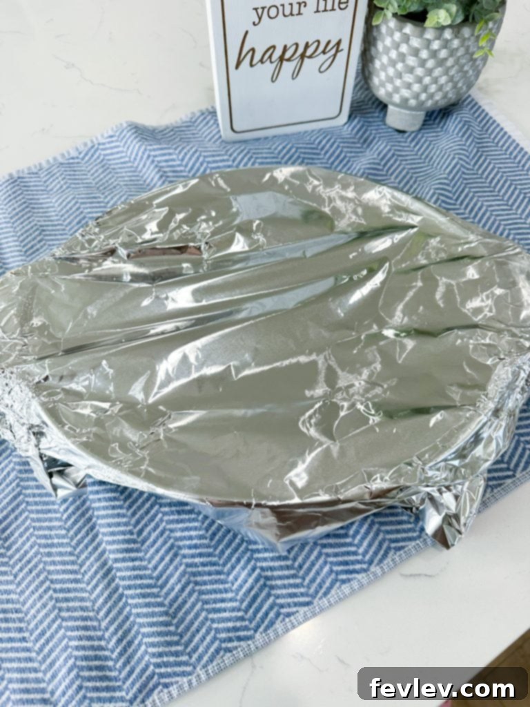 Transferring casserole mixture into a baking dish