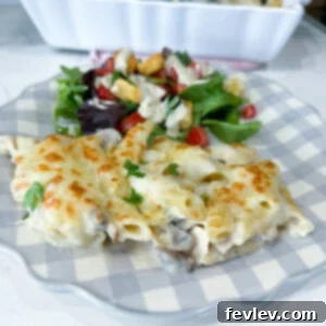 Delicious Chicken Mushroom Pasta Casserole