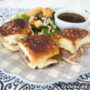 French Dip Sliders on a platter