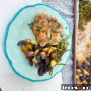 Delicious Sheet Pan Seasoned Pork Chops with Roasted Potatoes and Green Beans