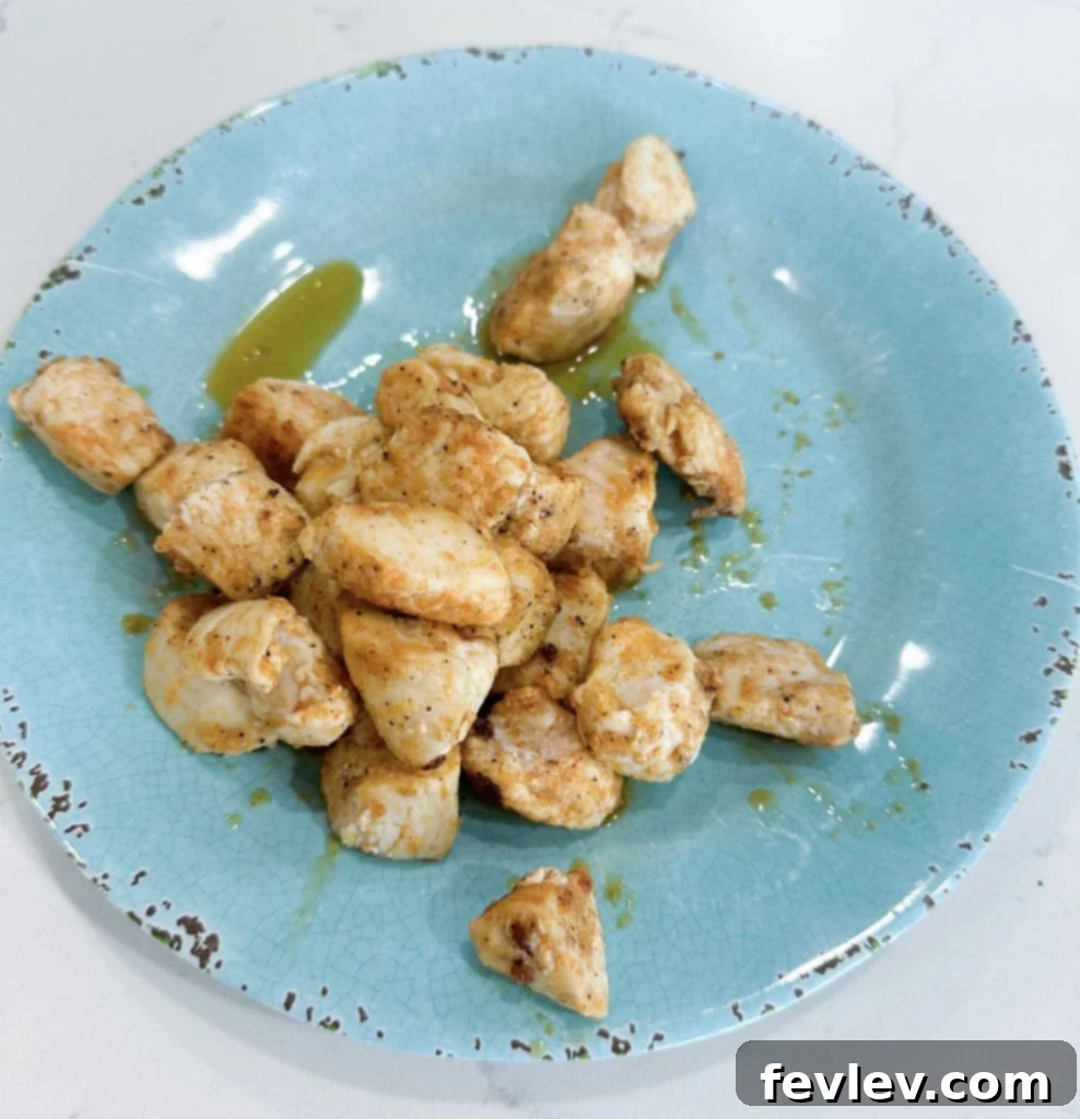 Quick & Creamy One-Pot Chicken Stroganoff 3 Sautéing chicken for one pot chicken stroganoff
