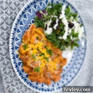 Delicious Creamy Beefy Shells pasta dish, garnished with fresh herbs