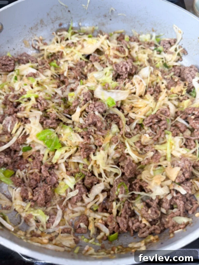 Deconstructed Beef Egg Roll Bowl 7 finished Egg roll in a bowl
