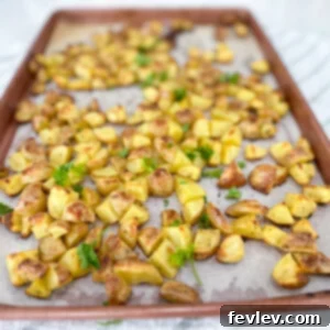 Crispy Roasted Ranch Potatoes on a sheet pan