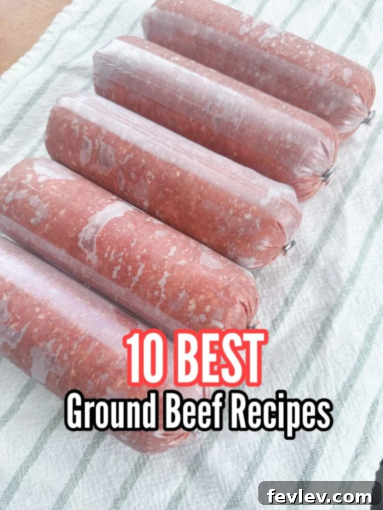 A vibrant collage of 10 best ground beef recipes, showcasing diverse dishes from casseroles to skillets, ideal for quick, tasty, and cheap dinners made easy.