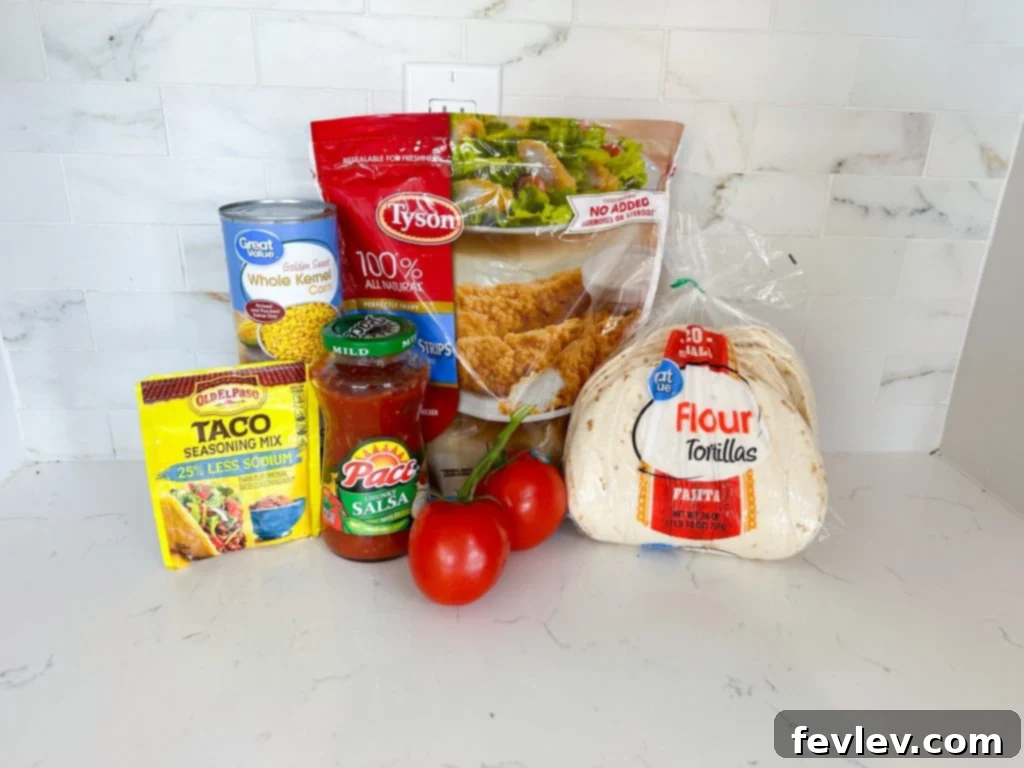 southwest chicken wrap ingredients