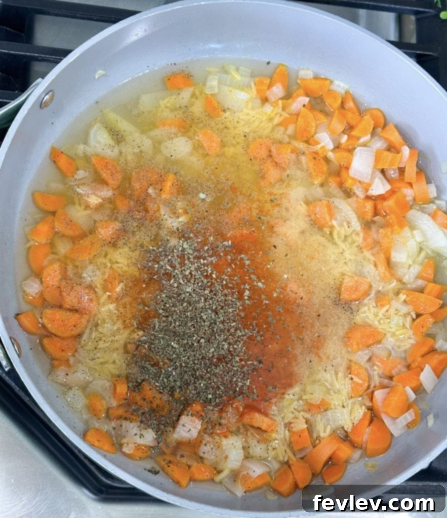 One-Pan Rotisserie Chicken and Orzo 4 rotisserie chicken with orzo skillet
