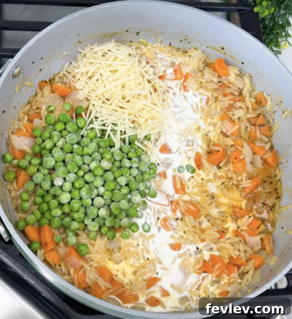 One-Pan Rotisserie Chicken and Orzo 6 rotisserie chicken with orzo skillet