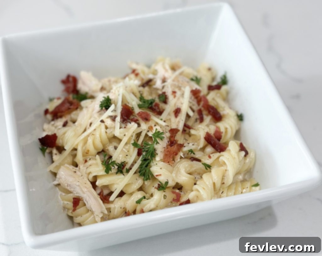 Ultimate Rotisserie Chicken Bacon Alfredo 7 rotisserie chicken bacon alfredo serving suggestions
