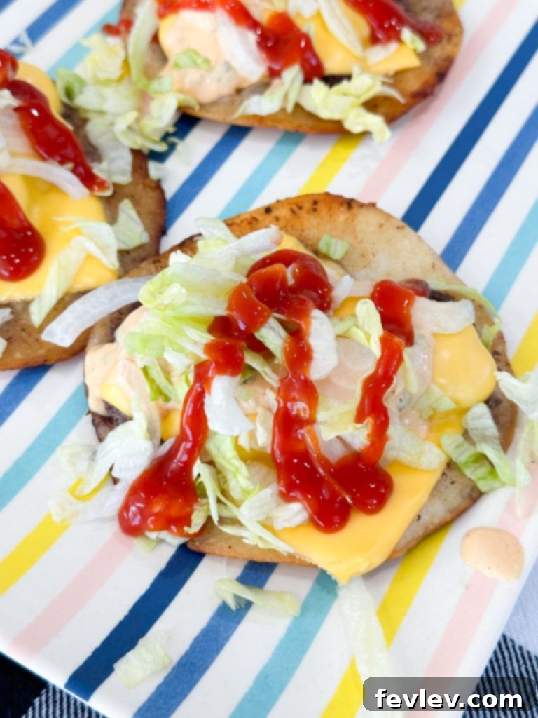 Variety of toppings for easy hamburger tacos