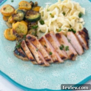Seared ranch pork chops