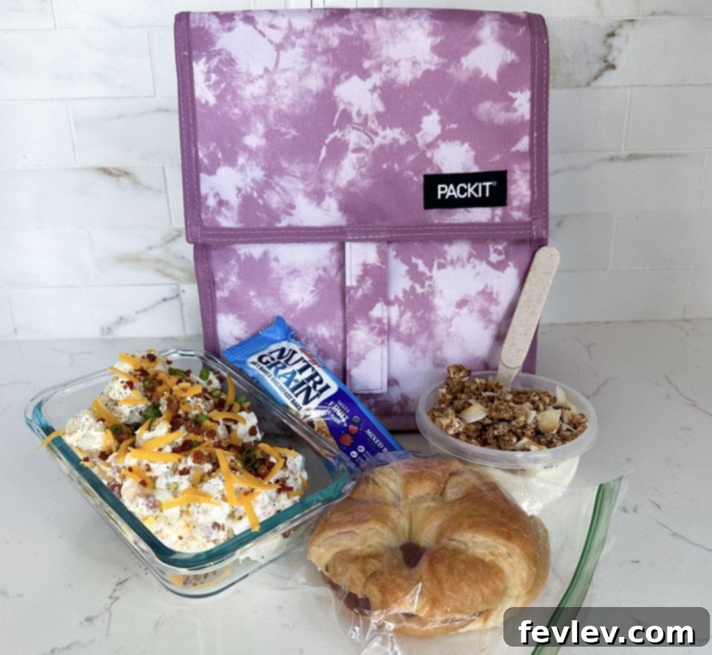 5 Fast and Flavorful Back-to-School Lunches 4 Classic peanut butter and jelly sandwich alongside a delicious baked potato salad