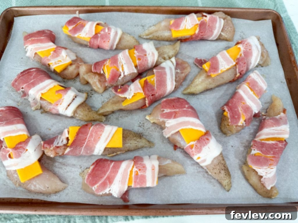 wrapping bacon wrapped chicken