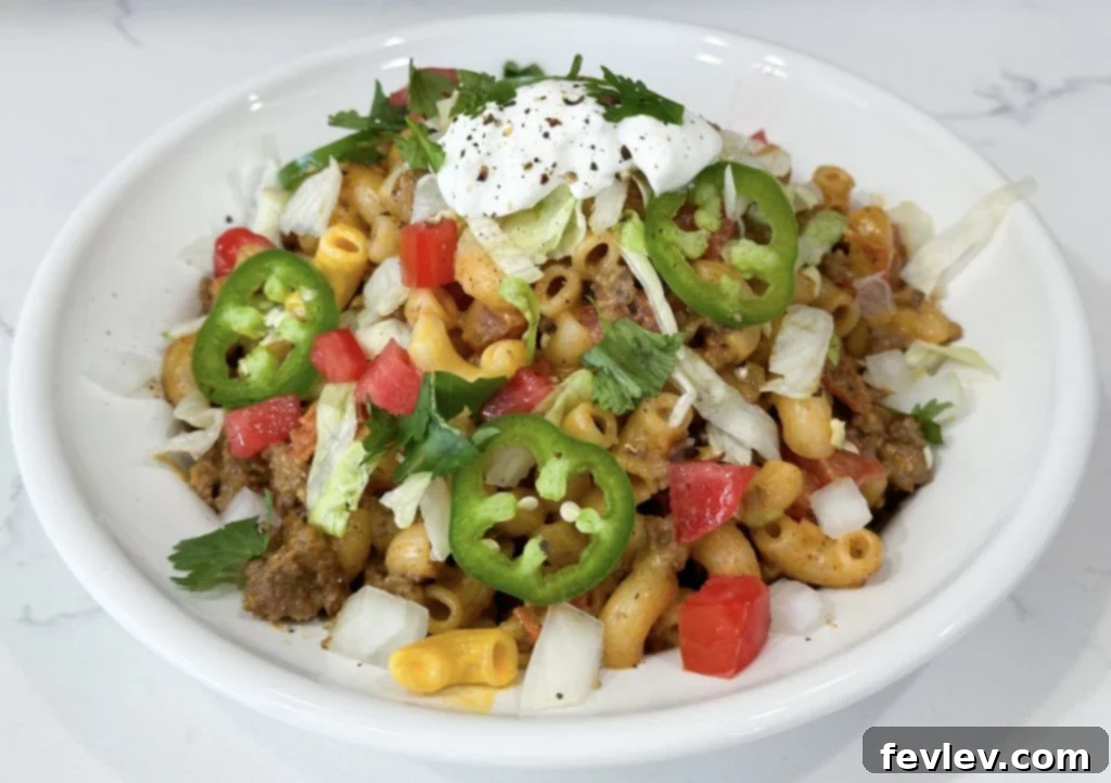 Quick and Easy Taco Mac 6 3 ingredient taco mac serving ideas