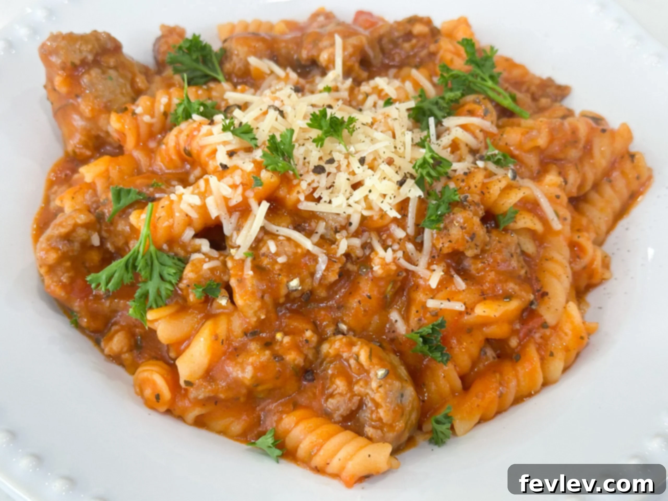 Serving creamy 3 ingredient one pot pasta