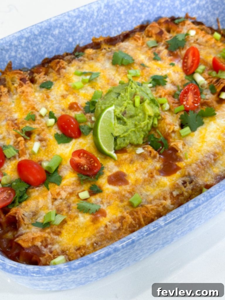 Lazy Day Taquito Bake 9 Delicious Dump and Go Taquito Casserole with toppings