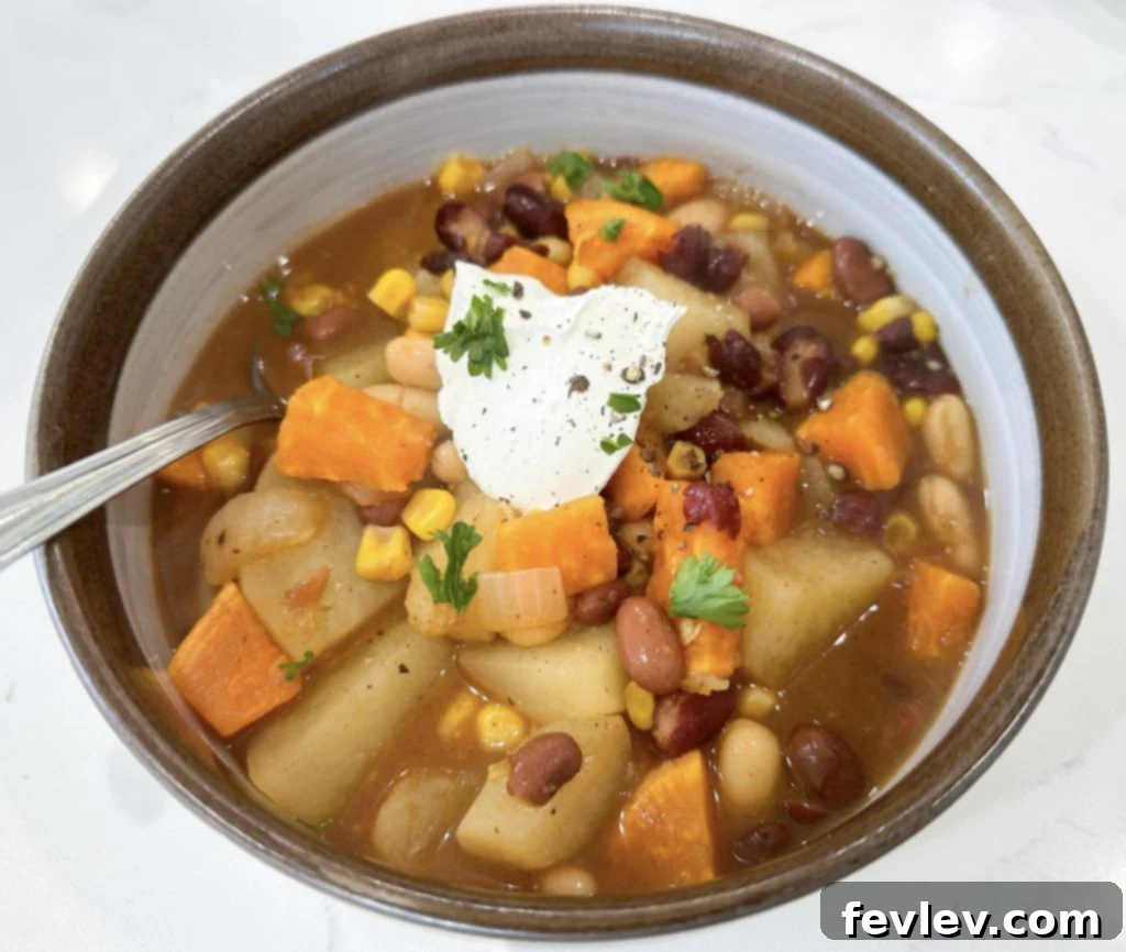 Thrive on $25: 7 Quick, Healthy Meals for Your Emergency Grocery Budget 5 Potato Chili - Vegetarian Budget Recipe