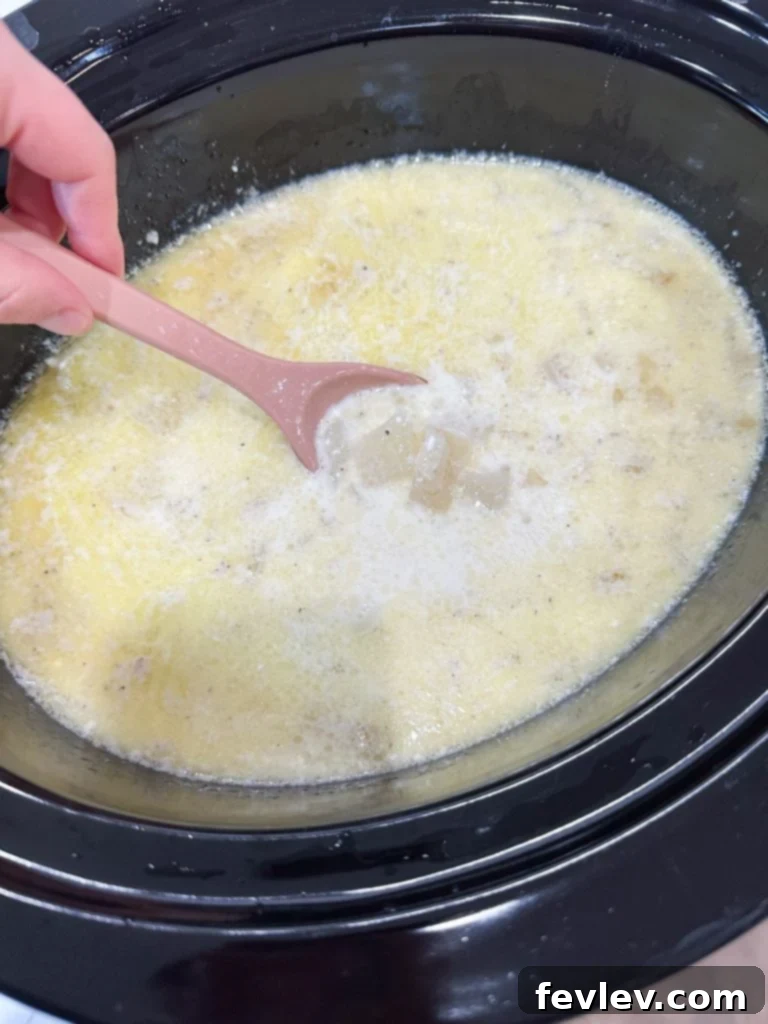 Slow cooker potato soup