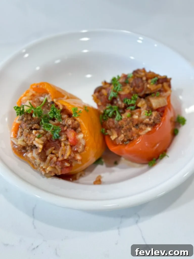 Effortless Stuffed Pepper Delight 7 slow cooker stuffed peppers