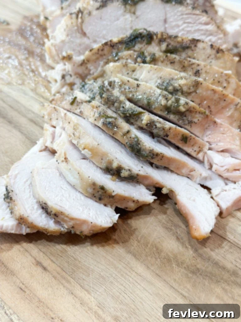 Ultimate Slow Cooker Turkey Dinner with Creamy Mash 10 Juicy Slow cooker turkey breast sliced