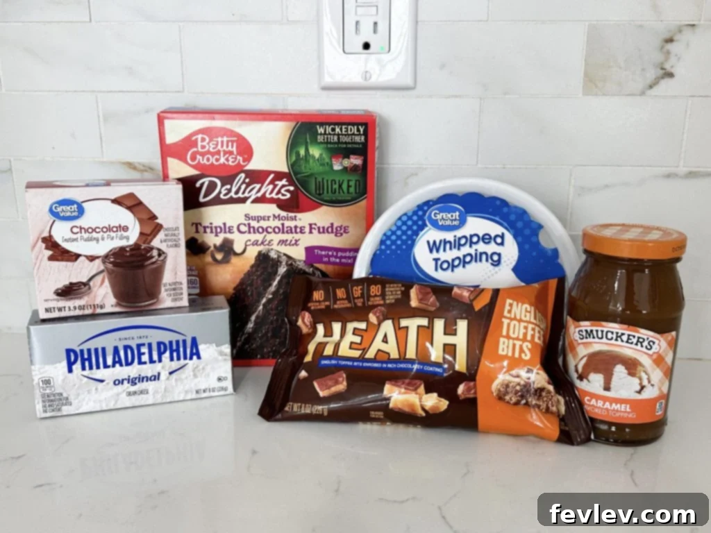 Ultimate Decadence Cake 2 Easy Better Than Anything Cake Ingredients laid out