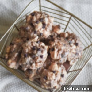 No-Bake Avalanche Cookies with white chocolate and marshmallows
