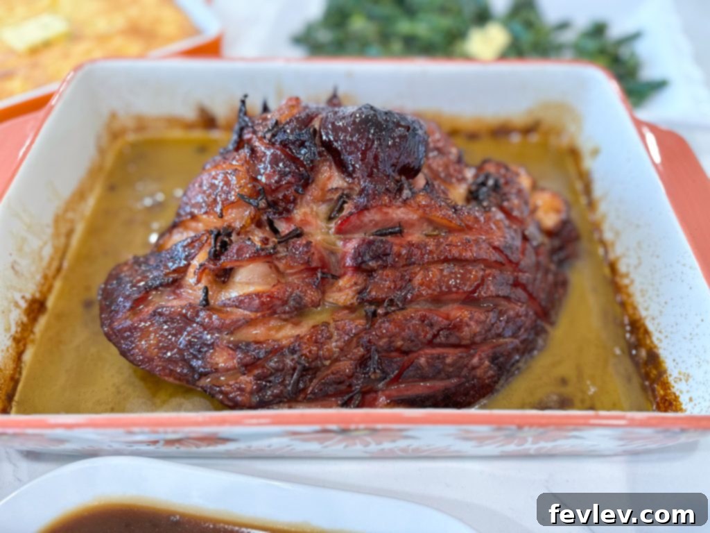 Your Festive Feast for Under Twenty Dollars 5 Delicious glazed ham, sliced and ready to serve.