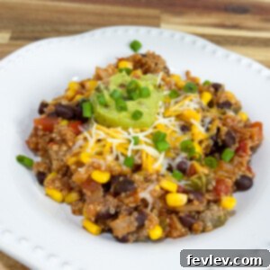 Slow Cooker Enchilada Quinoa finished and served