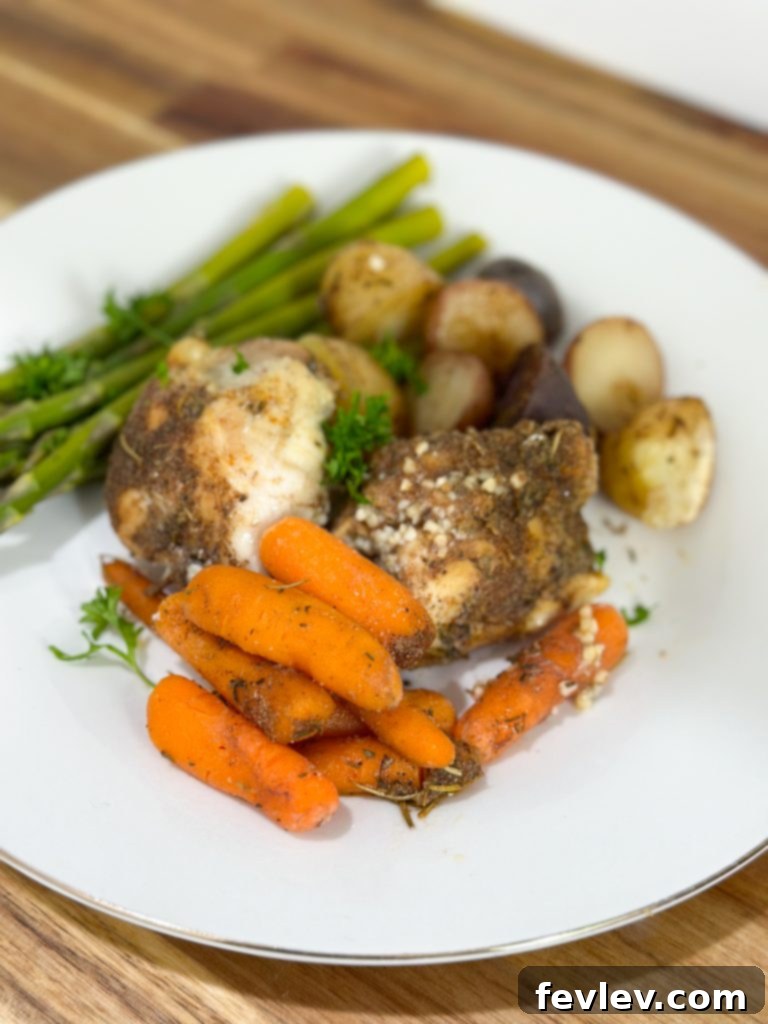 Delicious slow cooker chicken and veggies
