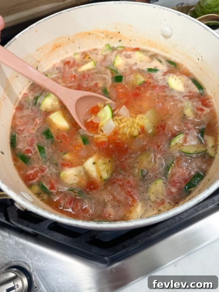 Effortless One-Pot Veggie Orzo 4 One pot orzo with vegetables