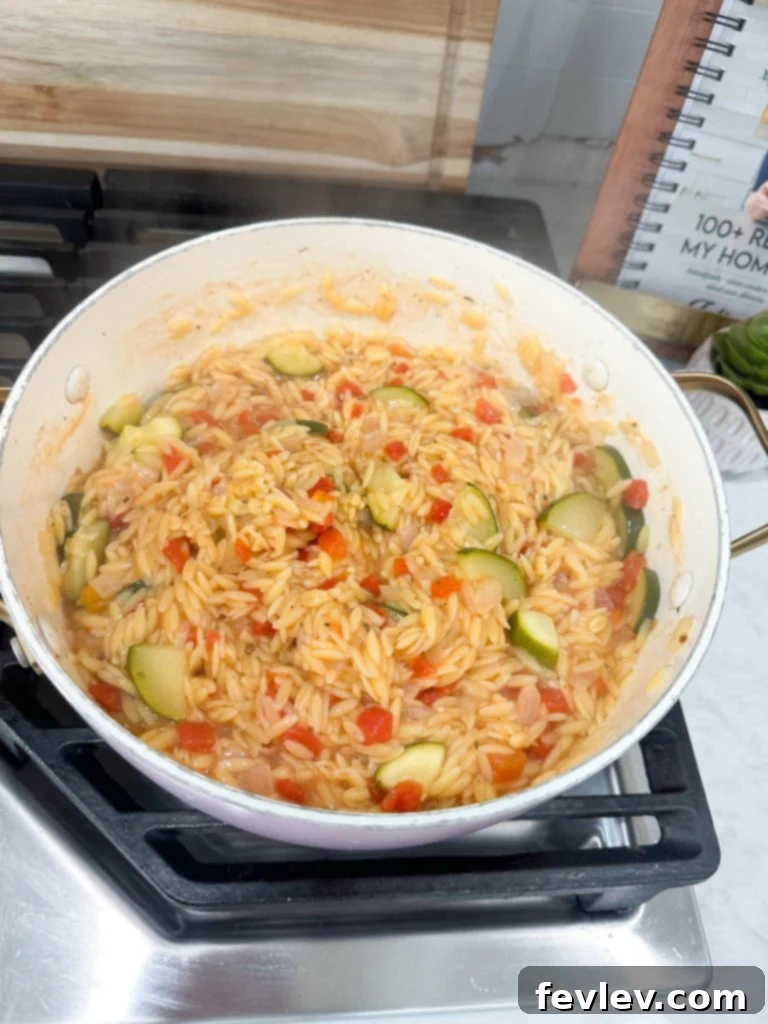 Effortless One-Pot Veggie Orzo 5 One pot orzo with vegetables