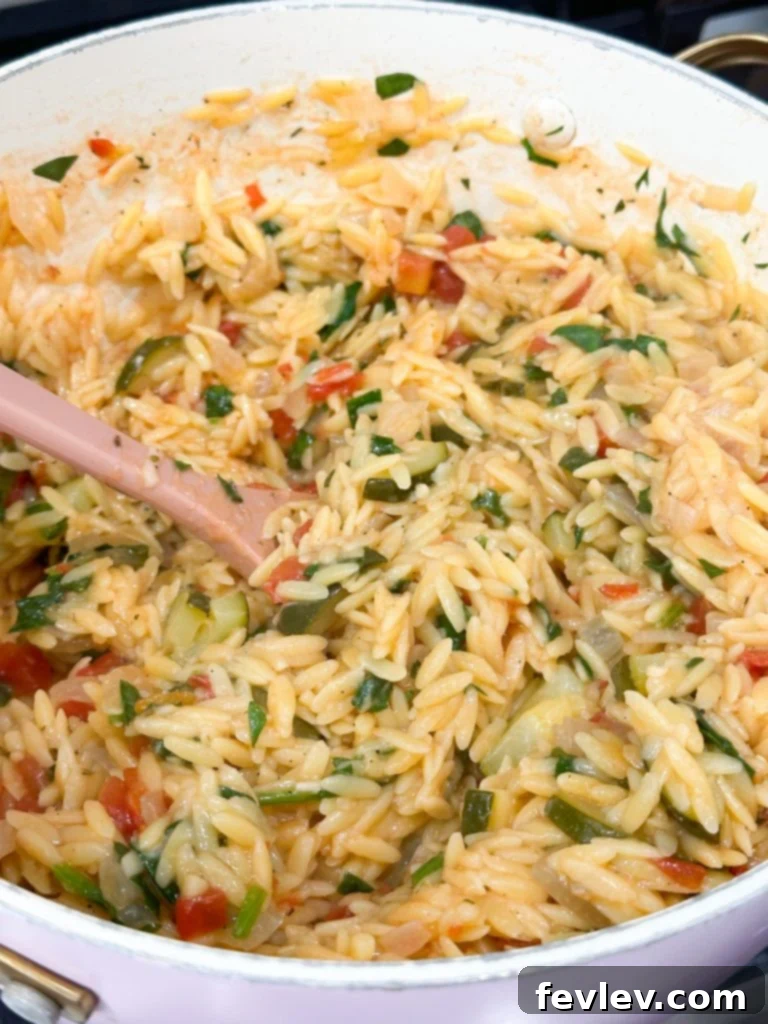 Effortless One-Pot Veggie Orzo 7 One pot orzo with vegetables