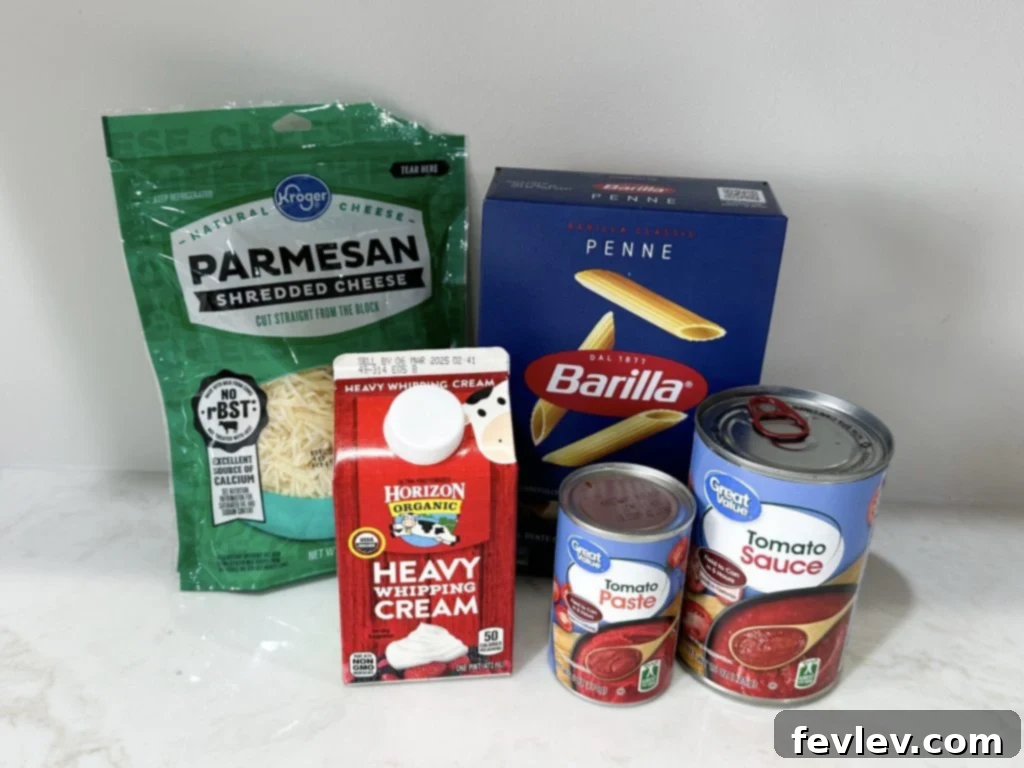 Easy creamy tomato pasta