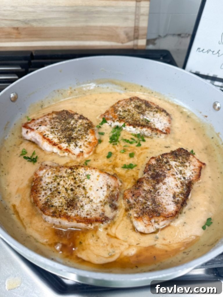 Effortless Pork Chops with Savory Gravy 7 Finished gravy for Easy Pork Chops and Gravy