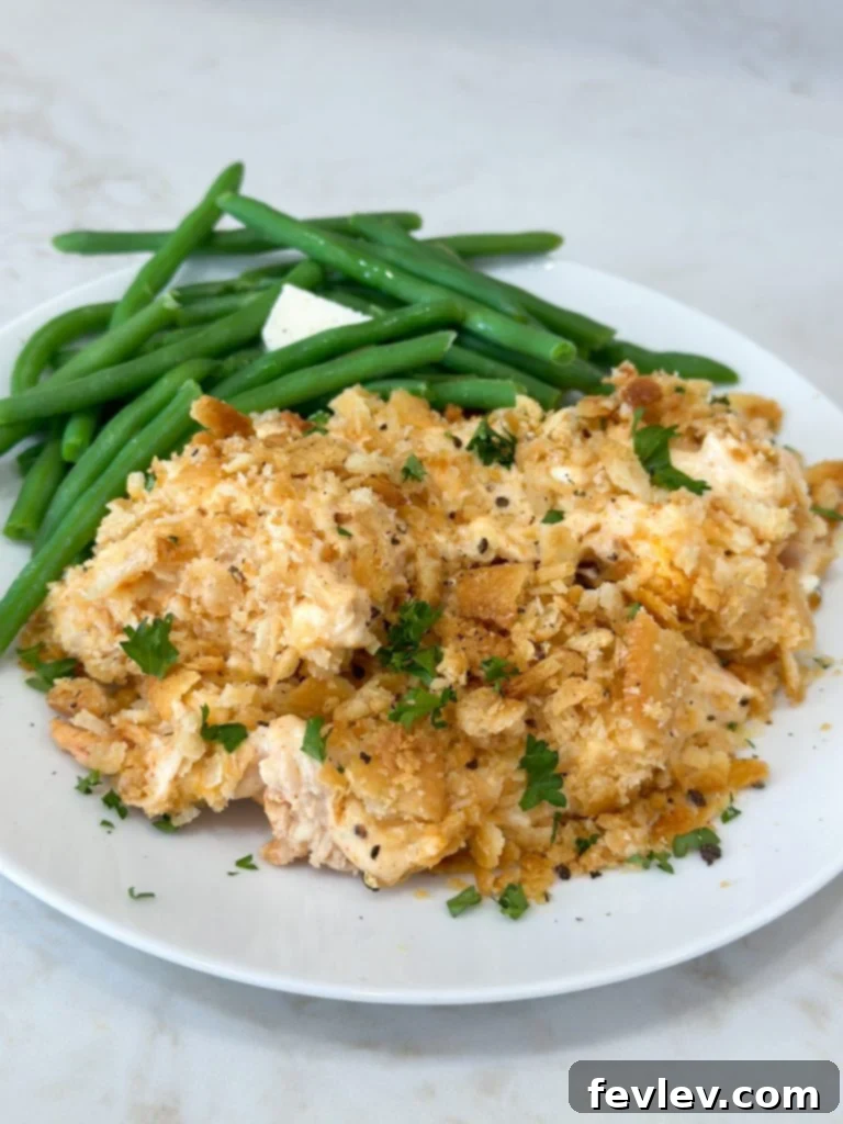 famous million dollar chicken casserole served with green onions