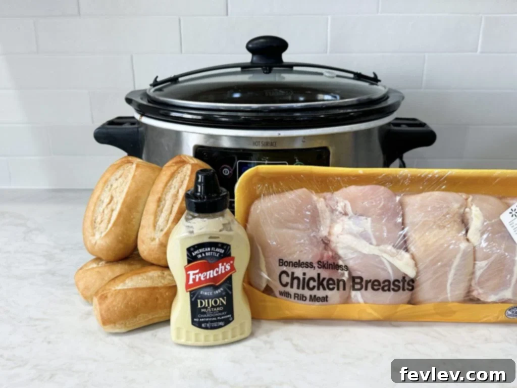 Golden Honey Mustard Crock-Pot Chicken 2 juicy slow cooker honey mustard chicken ingredients