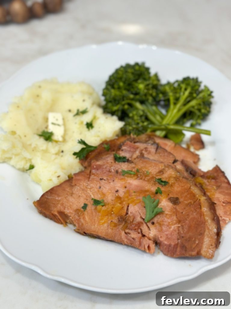 easy and juicy slow cooker ham