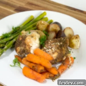 Delicious slow cooker chicken and veggies, a complete meal with tender chicken and colorful vegetables