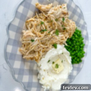 Slow cooker chicken and gravy, a comforting and hearty dish perfect for a family meal