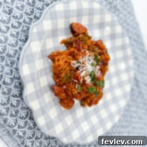 Hearty one-pot sausage and rice dish, perfect for a quick and filling meal