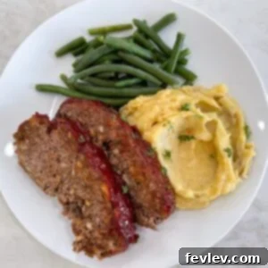 Simple meatloaf recipe, a flavorful and easy 5-ingredient family dinner.