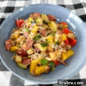 Sausage and Potatoes with Fresh Summer Vegetables