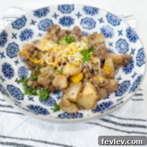 One Pot Beefy Cheesy Potatoes