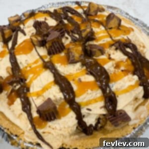 Peanut butter pieces cake, a variation of ice cream pie