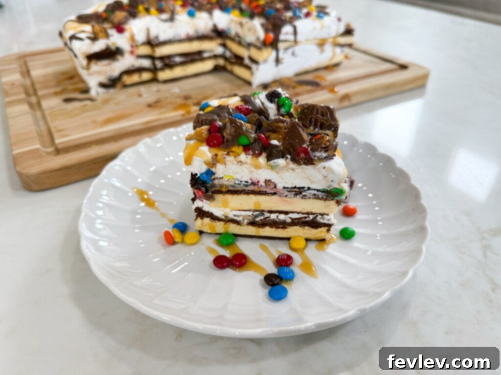 An array of different flavored ice cream sandwiches, suggesting options for the best candy ice cream cake customization.