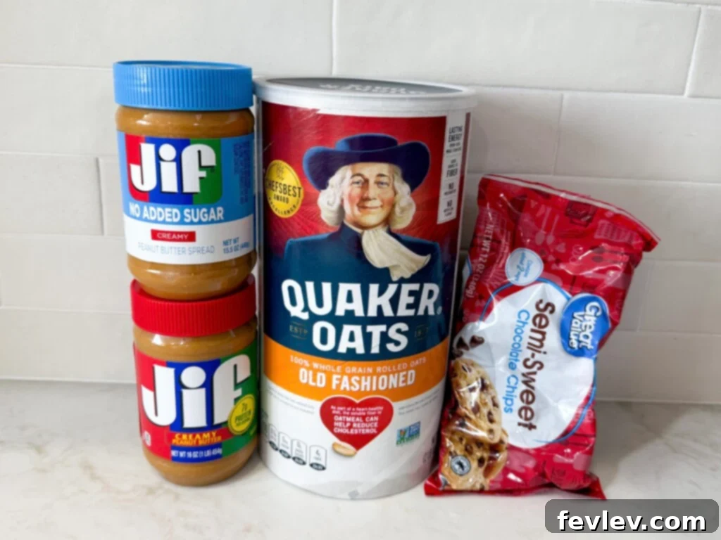 peanut butter oat bar ingredients