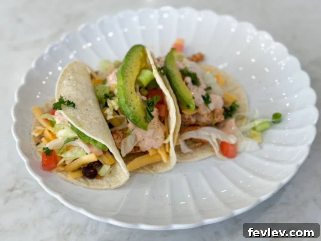 Individual chicken taco wrap with creamy salsa ranch