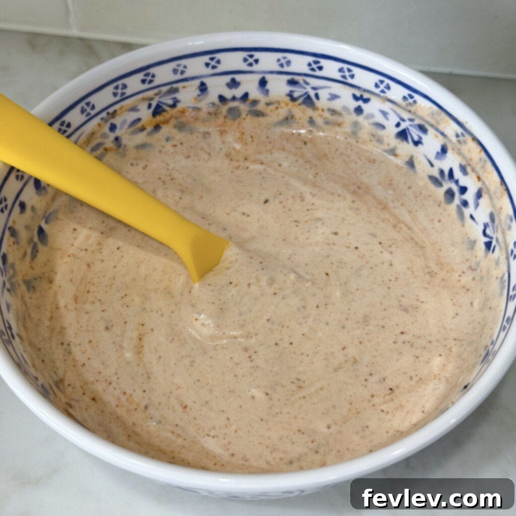 Smooth creamy salsa ranch mixture