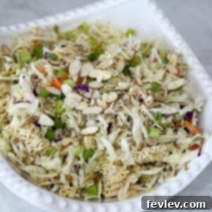 Delicious Classic Ramen Noodle Salad with homemade dressing