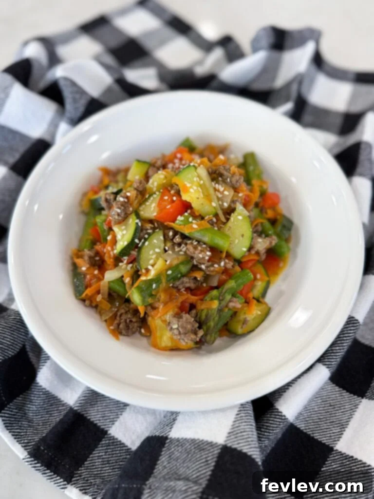 Weeknight Ground Beef Stir Fry 11 The best ground beef stir fry for Pinterest
